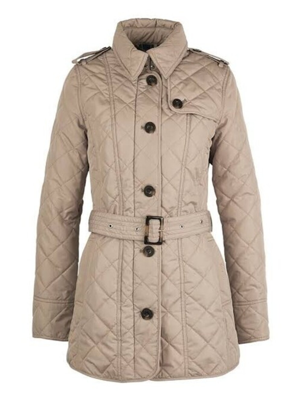 New, Barbour Tummel Belted Quilted Jacket in Beige Sz 4 #C4849